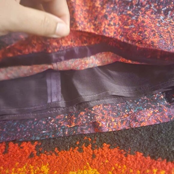 Halston Heritage Women's Silk Draped Faux Wrap Mini Galaxy Skirt Size 2 - Picture 8 of 11